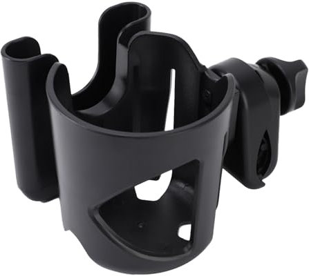 Porte-gobelet pour Poussette avec Support pour Téléphone, Porte-gobelet Universel Rotatif à 360°, Porte-Boissons Universel pour Fauteuil Roulant, Déambulateur, Vélo, Accessoires