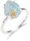 HIMALYA QUARTZ Roher Edelstein Ring Premium Klassischer Natürlicher Aquamarin Ungeschliffener Stein Ring Minimalistischer Boho Ring für Frauen Ethno Vintage Geburtsstein Ring RR20-9,75