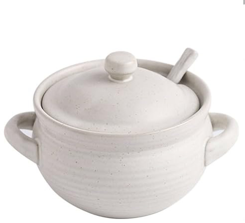 Schüsseln for die Küche, Bouillontassen, französische Zwiebelsuppenschüsseln mit Griffen, ofenfeste Töpfe for französische Zwiebelsuppe, mikrowellengeeignete Suppenschüssel mit Deckel, Suppenbecher(Wh