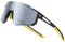 DUCO Lunettes de soleil polarisées DK310 - Pour jeunes garçons et filles - Cadre léger - UV400, Cadre noir, verre miroir jaune temple