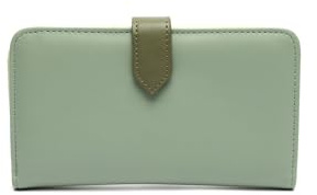 MISAKO Ornella große Bicolor Geldbörse ED. Damen - Ornella Grün 10x17x2cm