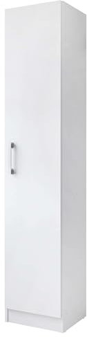 Miroytengo Armario Auxiliar Multiusos Alto con Puerta Abatible Moderno para Cocina y Almacenamiento Color Blanco 35x170 cm
