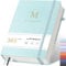 Umriox Notizbuch A5 Liniert,PU Hard Cover Notebook mit 365 Seiten 100gsm Dickes Papier,Collegeblock Notizblock Eignet für Frauen Männer Büro Schule Arbeit,14.5 x 21cm-Himmelblau