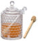 Glass Honey Pot, with Dipper and Lid, Glass Honey Jar with Dispenser, Honey Jar for Storing and Dispensing Honey For Home Kitchen - 280 ml