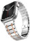 Jazoxy Cinturino in metallo di lusso per cinturino Apple Watch 45mm 41mm 44mm 42mm 46mm Bracciale in acciaio inossidabile per iWatch serie 10 9 8 7 Ultra2 49mm(Silver Rose Gold,S10 42mm)
