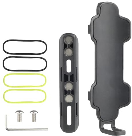 Generic Magnetischer Gurt Wasserflaschenhalter mit Schnellverschlussknopf für Rennrad, Mountainbike, Roller, Rucksäcke und Faltrad, mit Riemen und Schraubwerkzeug