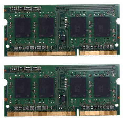 Vjsujehgy 2X Memoria RAM DDR3 2GB SODIMM 1RX8 PC3-10600S 1333Mhz Memoria RAM per Laptop 204Pin 1.5V Moduli di Memoria per Laptop