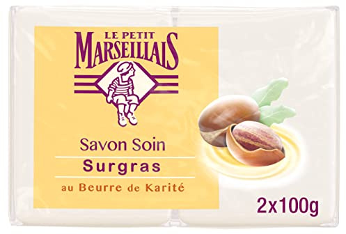 Le Petit Marseillais Set de 2 Savons Soin Surgras Beurre Karité 100 g