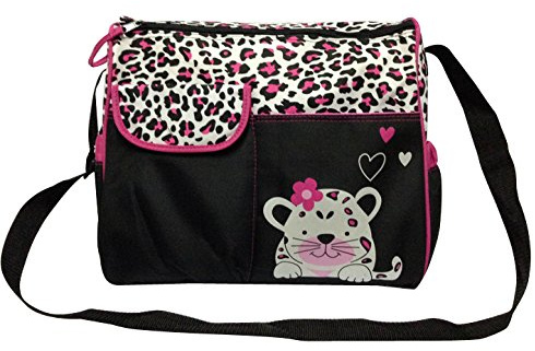 Accessotech Waterproof Baby Diaper Nappy Mummy Changing Handbag Shoulder Bag with Mat Travel (Tiger Pink)