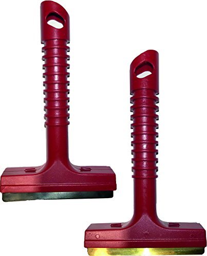 RPN 2X Auto-Eiskratzer, Beidseitig nutzbar, Kunststoff, Eisschaber Messingklinge Wow Neu (Rot)