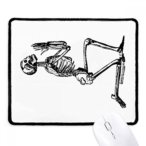 beatChong Beten Menschliches Skelett Skizze Griffige Mousepad Spiel Büro Schwarz genähte Kanten Geschenk