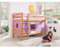 Relita Etagenbett Ben, Buche Natur massiv, Stoffset lila-rosa