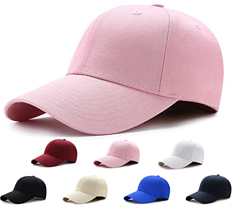 EDOTON Baseball Cap Damen Outdoor Baseballkappe Klassische Verstellbare Planit-Mütze Sport Freizeit Sommercap Sonnenhut Sport Reisen Draußen Kappen Hüte,Rosa