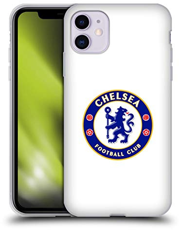 Head Case Designs Offizielle Chelsea Football Club Voll Weiss Kamm Gel Handyhülle Hülle [Militärischer Schutzgrad] Kompatibel mit Apple iPhone 11