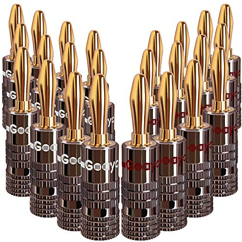 Goaycer Bananenstecker Lautsprecher 12 Paar für Lautsprecher Kabel von 0,5mm² bis 3.5mm²