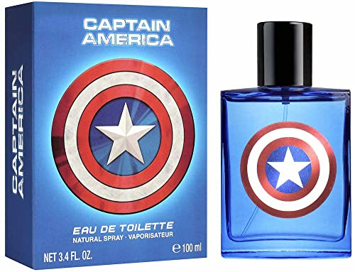 Captain America Kinderduft im coolen Glasflakon (30 ml) - Geschenk für Jungen, Parfüm für Kinder und Erwachsene