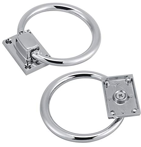 Runder Schrankknopf Schubladen Tür Schrank Drop Ring Pull Türklopfer Stuhl Pulls Griff Glänzend Silber Drop Drop Ring 111x56x38MM