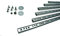 BRESKO 1 Paar (2 Stk.) 17 mm Schubladenschienen 25-50 cm Teilauszug Schubladenauszüge Kugelführung (342 mm)