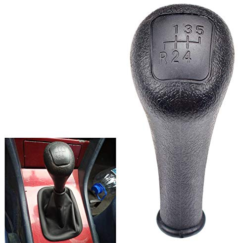 Kakulkomen Schaltknauf, 5 Gänge, schwarz, Kunststoff, manuell für Mercedes Benz W190 W201 W202 W123 W124 W126 W140 S124 C E S Klasse (SK-W124-5)