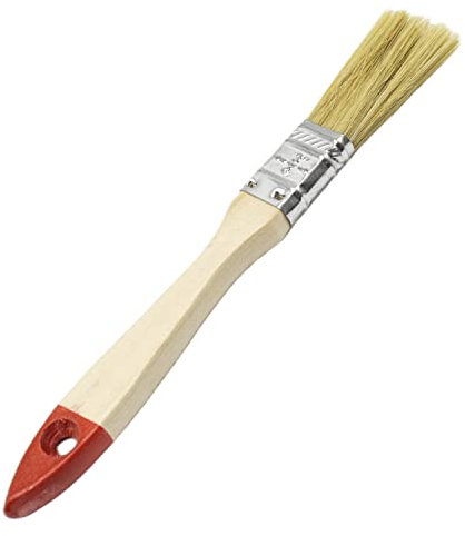 CABLEPELADO Paletina Pintura | Brocha Pintura | Pincel Pintura | Mango Madera Color Rojo | Doble cerda | Apto para Mueble, Paredes, Vallas | 18 mm Ancho cerda