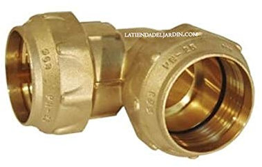 Suinga GOMITO OTTONE 32 mm per tubo in polietilene da 32 mm, raccordo in ottone con certificato Aenor