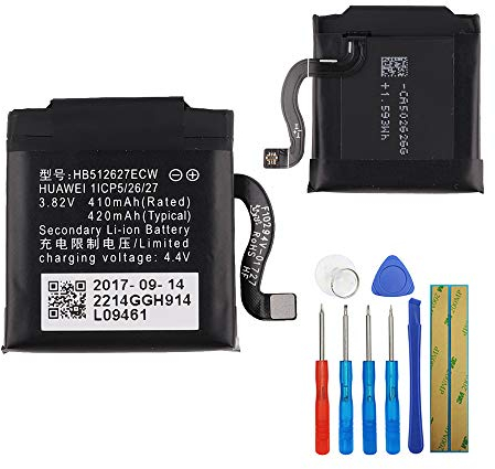 E-yiiviil Batteria di ricambio HB512627ECW compatibile con Huawei Watch 2/Watch 2 Pro/GT con strumenti