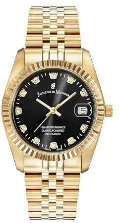 Jacques du Manoir - Armbanduhr Date Inspiration - Quartz Uhrwerk - Gehäusebreite: 36 mm - Edelstahl - 5 ATM
