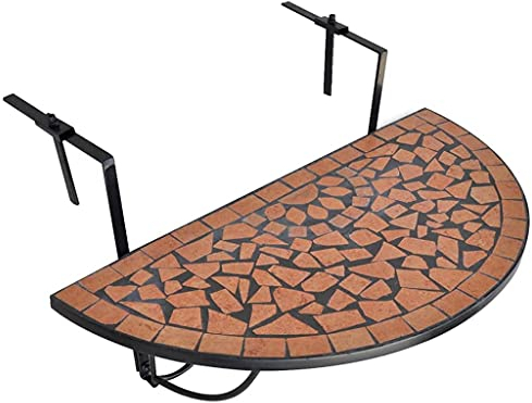 KTHLBRH (Blitzlie ferung) Balkontisch Hängend Balkonhängetisch Balkon Hängetisch Balkonhängetisch Terracotta Mosaik