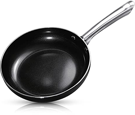 Small Frying Pan 24cm, Nonstick Pans for Induction Hobs, Small Omelette Pan, Skillet Pan with Stainless Steel Handle