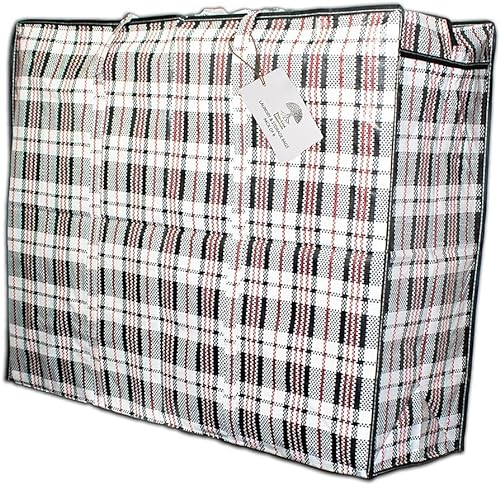 Pro-Lux Pack of 8 Extra Large Laundry Storage Shopping Bags Strong Durable - XXL House Moving Bags with Zip & Handles Reusable Store Zipper Bag