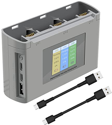 Anbee Mini 2 / Mini SE Drone Battery Charging Hub, Portable Multifunction 3-Ports USB Charger Compatible with DJI Mini SE / Mini 2 RC Quadcopter