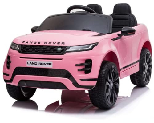FINOOS Voiture Electrique Enfànt Range Rover Evoque 12v, avec télécommande à 2,4 GHz, 2 x Moteur 12V 35W, 1 à 4 Ans (Rose)