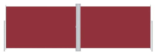 vidaXL Tenda da Sole Laterale Retrattile Rossa 220x600 cm