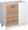 Vicco Eckunterschrank R-Line, Küchen Eckschrank, Sonoma/Weiß, 86 cm ohne Arbeitsplatte