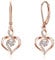 925 Sterling Silver Earrings for Girls Rose Gold Earrings Dangle Heart Infinity Drop Earrings Jewellery for Women Wife Girfriend Daughter