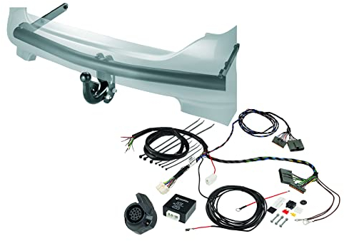 Gancio di traino rigido per BMW 2 Active Tourer (F45) (BJ 09/14-10/21), 2 Gran Tourer (F46) (a partire dall'anno di costruzione 05/15), BMW X1 (F48) (BJ 10/15-10/22), set da 13 poli