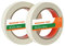 Orange Packaging Lot de 2 rouleaux de ruban adhésif de masquage 25 mm x 50 m Idéal pour les peintres, la décoration et les projets de bricolage, s'adapte à toutes les surfaces, ruban de masquage pour