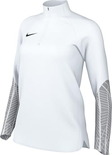 NIKE Mujer Drill Top W Nk DF Strk23 Dril Top, Blanco/Gris Lobo/Blanco/Negro, DR2296-100, M