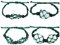 WEWAYSMILE 2 Pieces Empty Stone Bracelets Holder, Adjustable Cord Empty Stone Holder Crystal, for Stone Necklace DIY Bracelet Jewelry Making, Dark Green, About 1-7/8~3-1/4 inch(47~84mm)