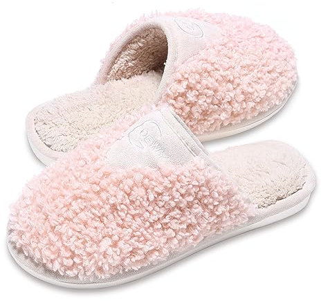 GOEWY Pantofole Donna Invernali Peluche Uomo Ciabatte Comode Caldo Scarpe di Cotone per Interni ed Esterni Lavabili in Lavatrice Camera da Letto Pantofole Natale San Valentino Regalo per Donne
