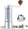 NewlukPro M7 Manuelle Kaffeemühle, scharfer Heptagona-Fräser, Walnuss-Griff, Kaffeemühle mit 48 Einstellungen, dreilagiger Kaffeemühle, kleine Kaffeemühle zum Übergießen von French Press Espresso