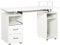 HOMCOM Bureau Informatique étagères et tiroir, 120 x 55 x 85 cm, Bureau d'ordinateur avec Rangement Support imprimant et Clavier, Table d'étude pour Chambre, Bureau, Blanc