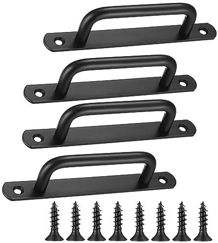 Maniglia Porta Scorrevole, 4 Pezzi Maniglia Per Porta Scorrevole Maniglia, Maniglia Per Porta Scorrevole, Maniglia Porta In Acciaio Inossidabile, Maniglia Stabile Della Porta, 244 mm Manico Nero