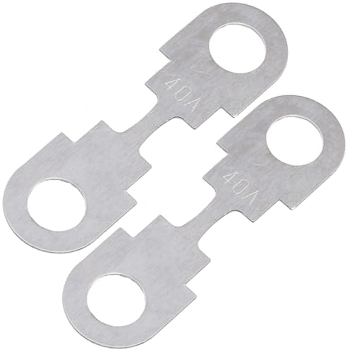 AERZETIX - C69947 - Juego de 2 fusibles lámina planos 40A para coche - longitud 42mm - en metal - compatible con números OE 104 249 02