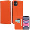 ELTEKER iPhone 11 Mobile Phone Case [Genuine Leather] Flip Case with Card Slot, Protective Leather Case for iPhone 11 - Orange