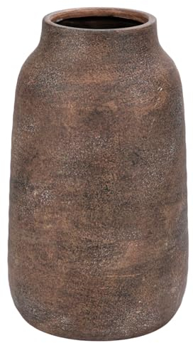 Dekovase Blumenvase aus Keramik Rund Tischvase im Antik Shabby Chic Look Vasen für Blumengesteck, H x Ø: 24,5 x 13 cm