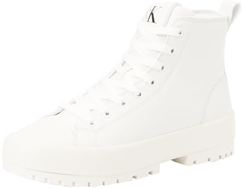 Calvin Klein Damen Hybrid Sneaker Nappa High Top, Weiß (Bright White), 41
