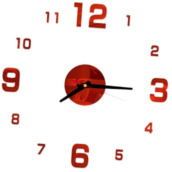 PRETYZOOM 087a Reloj De Pared Moderno Números Arábigos Sin Ruido para Sala De y Dormitorio