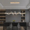 Likflyer Moderne LED Pendelleuchte 120cm, LED Pendelleuchte Esszimmer, Galvanisiertes Gold Dimmbares Esszimmerlicht mit Fernbedienung 10% bis 100%, Moderner kreativer Serpentine Twist-Kronleuchter