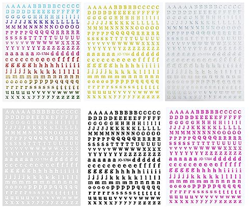 JTQYFI Buchstaben Nagel Kunst Aufkleber Englische Nagel Kunst Abziehbilder Buchstaben Nagel Aufkleber Für DIY Maniküre Tipps Nagel Kunst Dekoration 3D Nagel Dekorationen Für Nagel Kunst